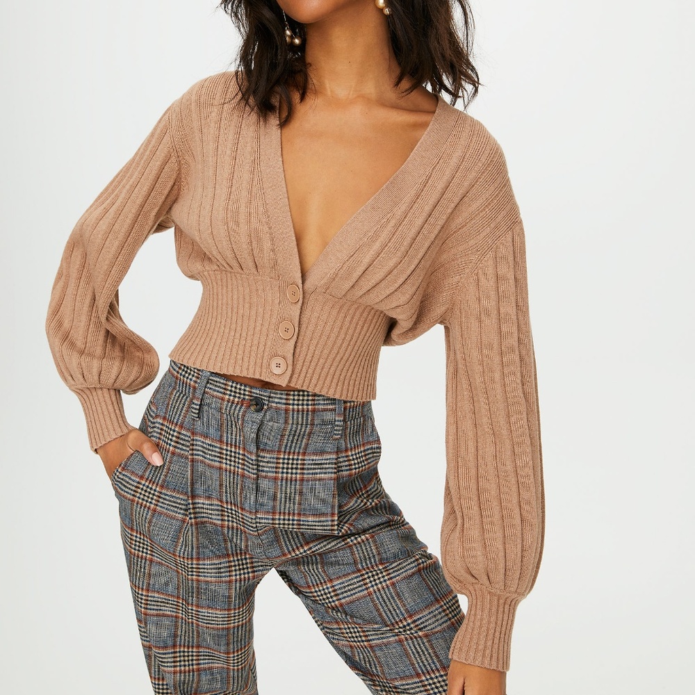 NWT Aritzia Button Cropped Cardigan
